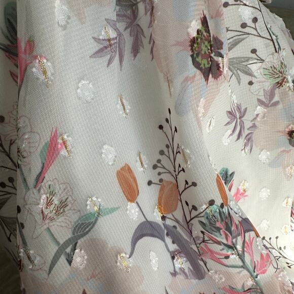 Allison + Kelly Floral Print Smocked Tiered Long Sleeve Dress 10 - Picture 5 of 9